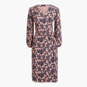 J.Crew 365 Crepe Wrap Dress Blush Bouquet Sz 8